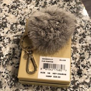 Michael Kors Silver Pom Pom Keychain/Charm